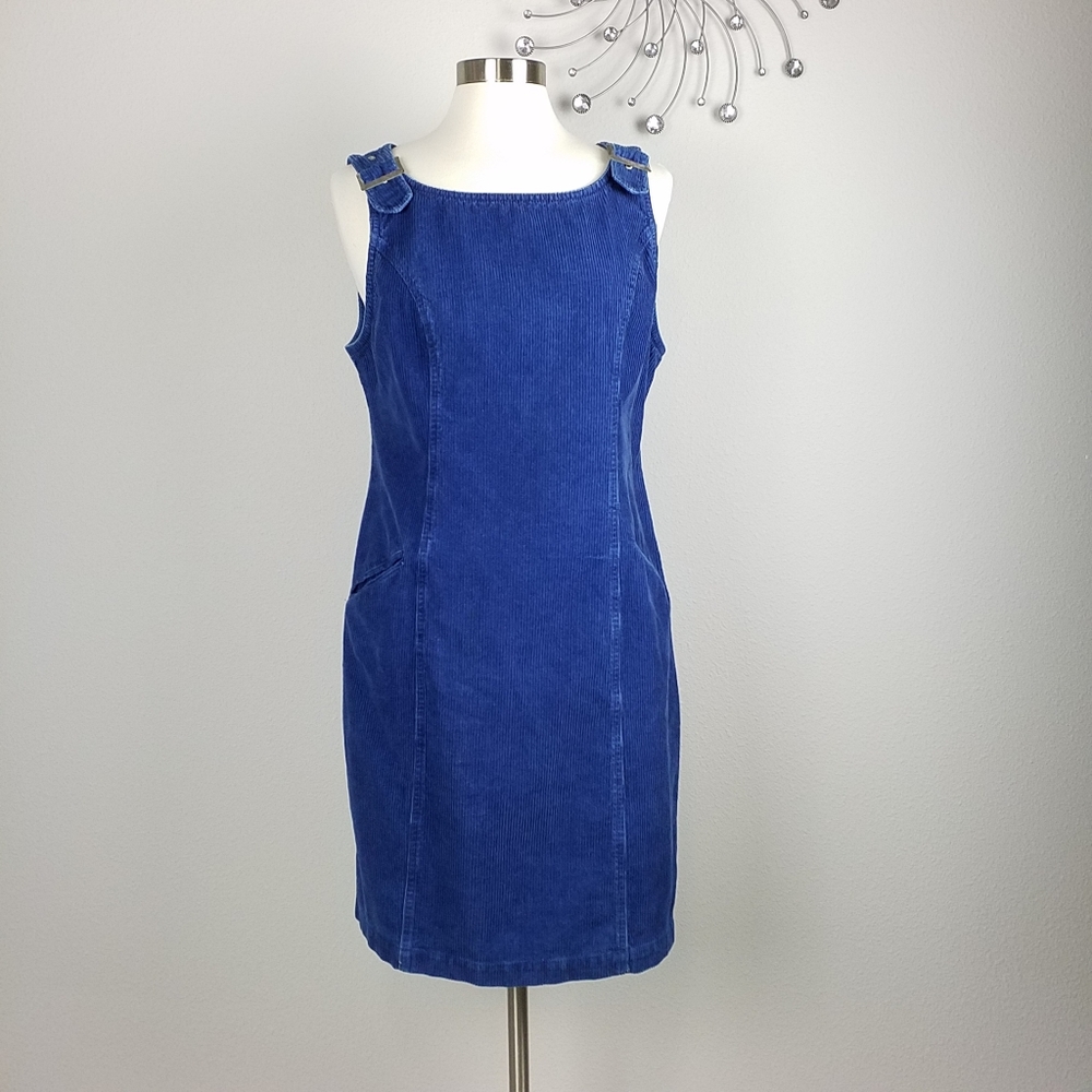 D.P.S. New York | Corduroy Overall Dress w Pockets